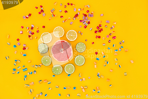 Image of The colorful candies background