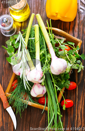 Image of garlic and aroma herb