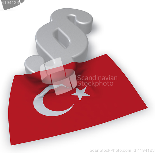 Image of turkish law - 3d rendering