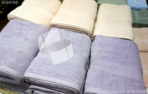 Image of towels on shelves
