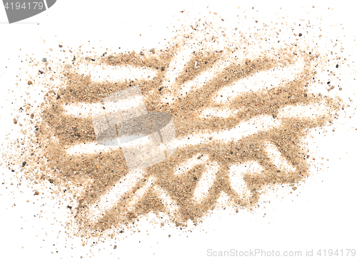 Image of sand on white