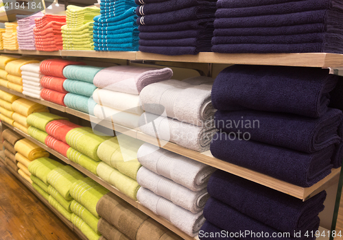 Image of towels on shelves