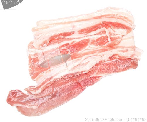 Image of bacon on white