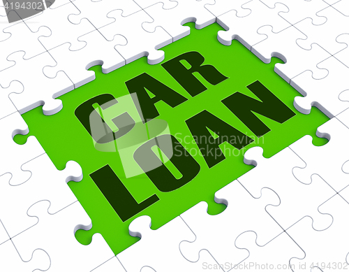 Image of Car Loan Shows Automobile Sales