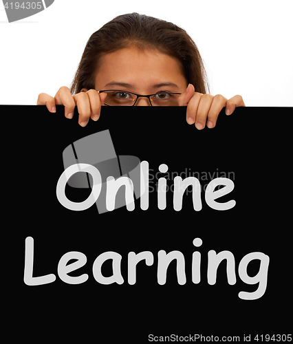 Image of Online Learning Message Showing Web Learning