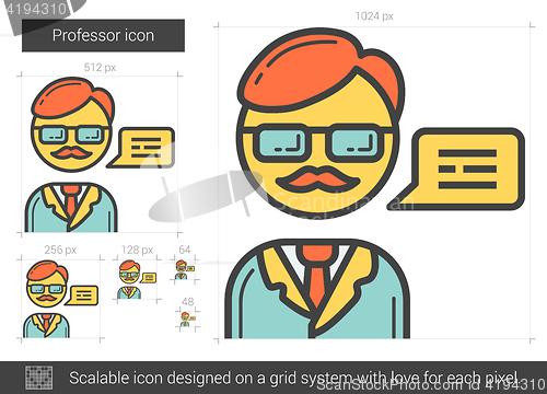 Image of Professor line icon.