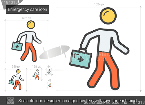 Image of Emergency care line icon.