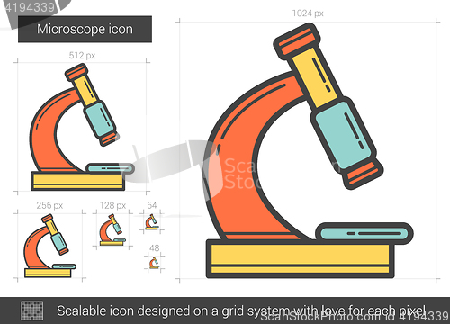 Image of Microscope line icon.