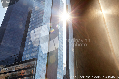 Image of modern office buildings in city