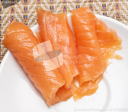 Image of sliced red fish