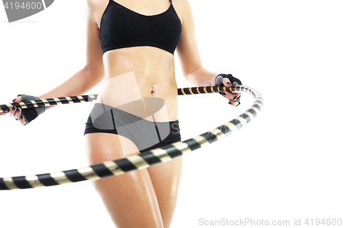 Image of Feminine silhouette, flat stomach and slim waist, training wheel Hula Hop