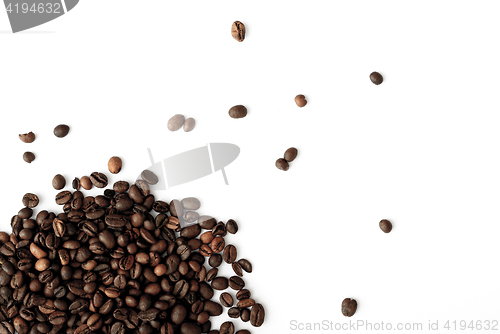 Image of coffee grains,abstract, dark