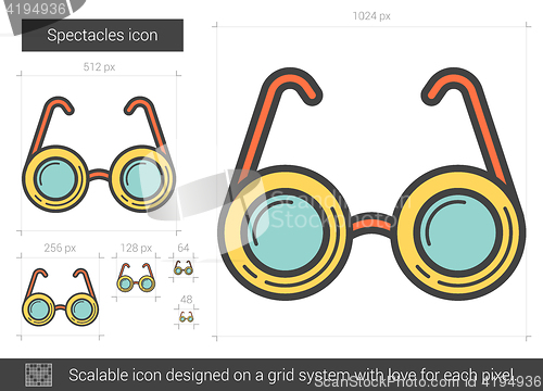 Image of Spectacles line icon.