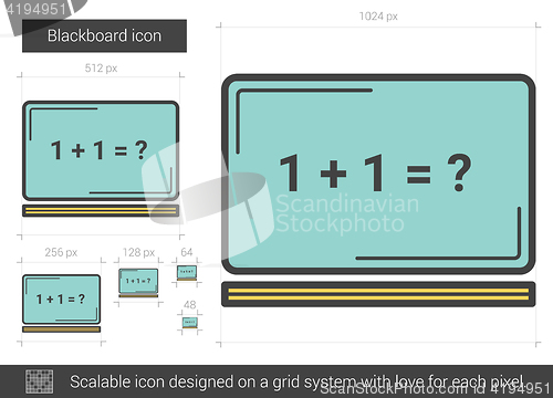 Image of Blackboard line icon.