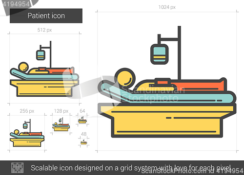 Image of Patient line icon.