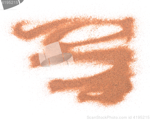 Image of sand on white