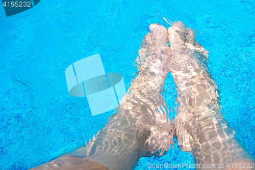 Image of legs in the water