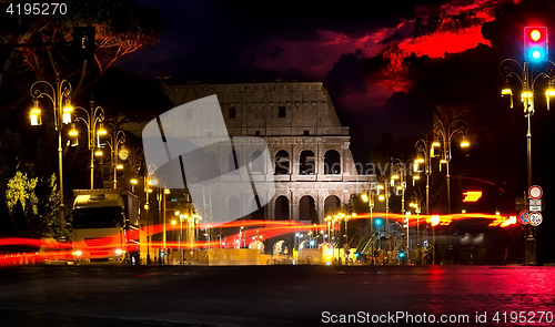 Image of Colosseum at night