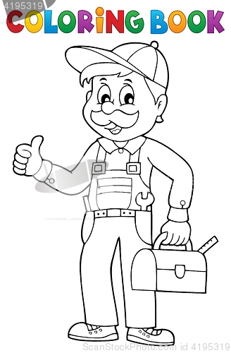 Image of Coloring book happy plumber