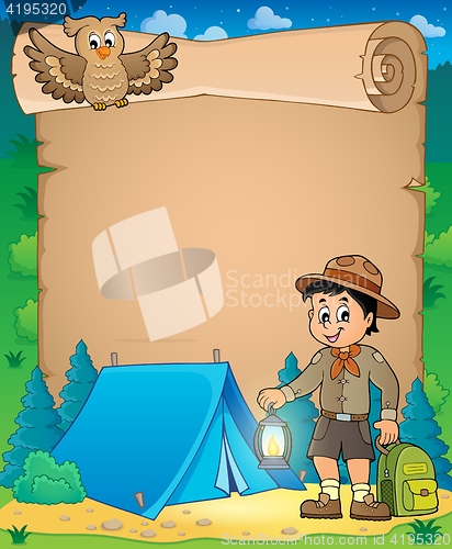 Image of Parchment with scout boy theme 3