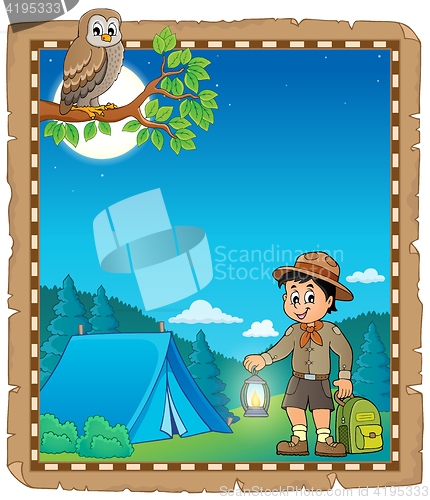 Image of Parchment with scout boy theme 2