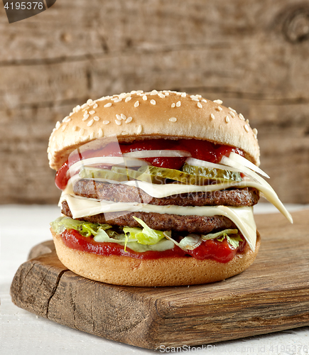 Image of fresh tasty burger