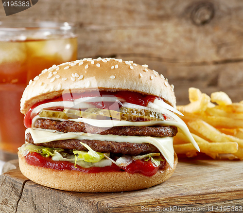 Image of fresh tasty burger