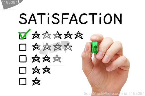Image of Satisfaction Five Stars Checklist Concept
