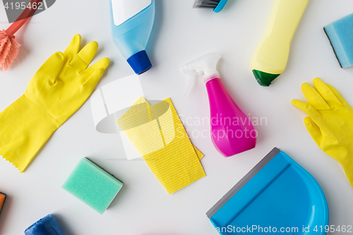 Image of cleaning stuff on white background