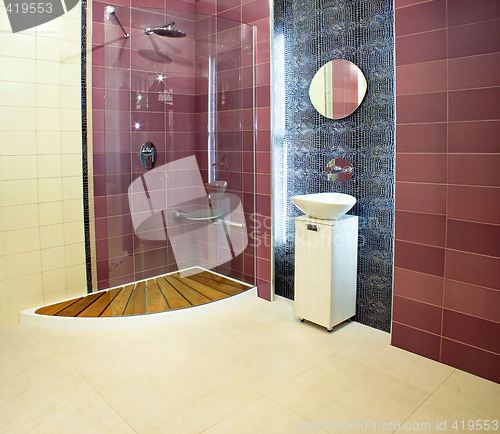 Image of Purple bathroom