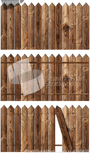 Image of wooden fences set