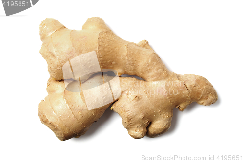 Image of Ginger root on white