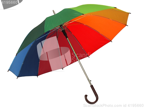 Image of Rainbow umbrella on white