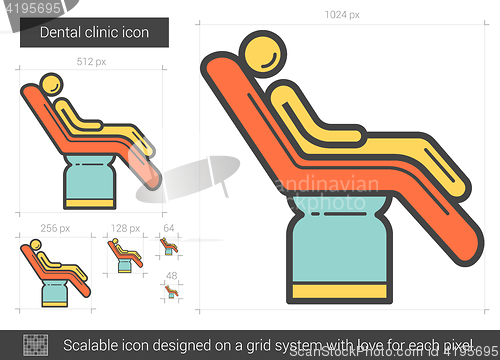 Image of Dental clinic line icon.