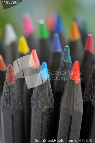 Image of Colored  black pencils