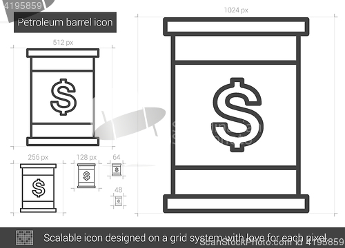 Image of Petroleum barrel line icon.