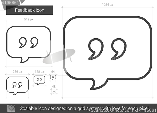 Image of Feedback line icon.