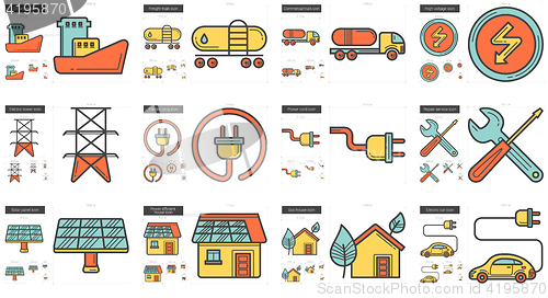 Image of Ecology line icon set.