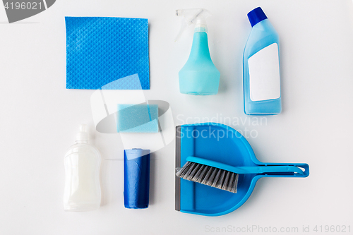 Image of cleaning stuff on white background