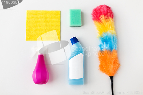 Image of cleaning stuff on white background