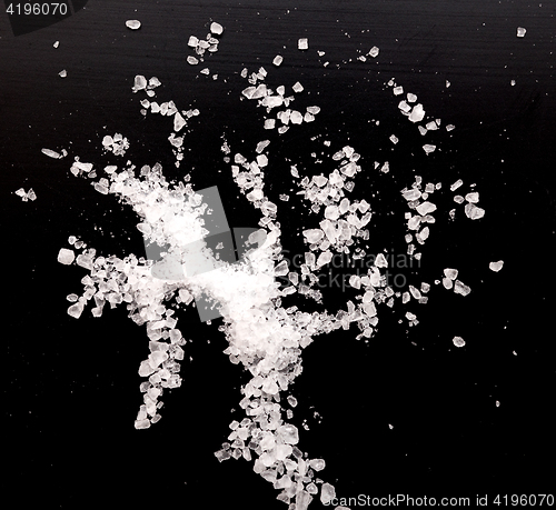 Image of salt on black