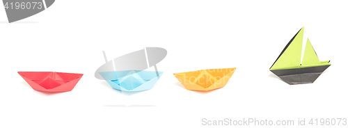 Image of origami boats