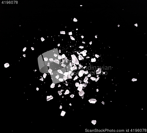 Image of salt on black