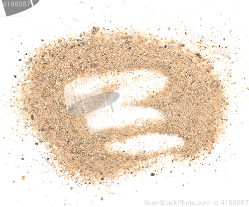 Image of sand on white