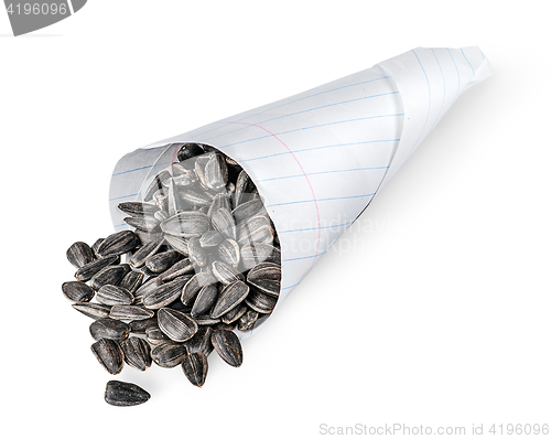 Image of Sunflower seeds in paper packet