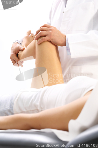 Image of Rehabilitation. The doctor orthopedist