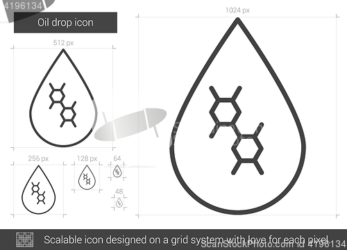 Image of Oil drop line icon.