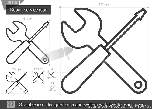 Image of Repair service line icon.