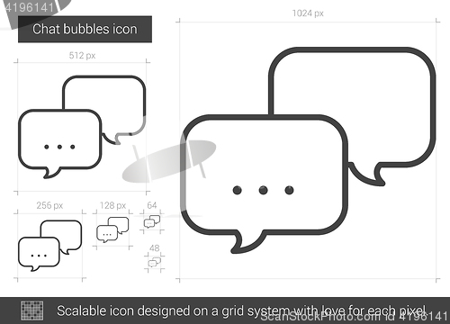 Image of Chat bubbles line icon.