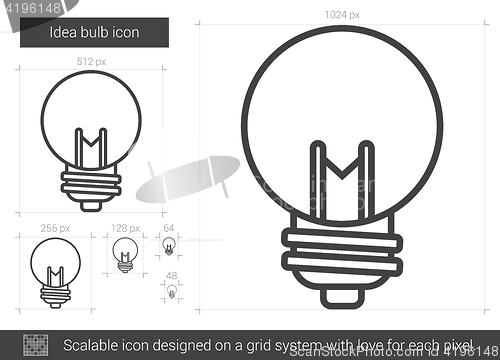 Image of Idea bulb line icon.